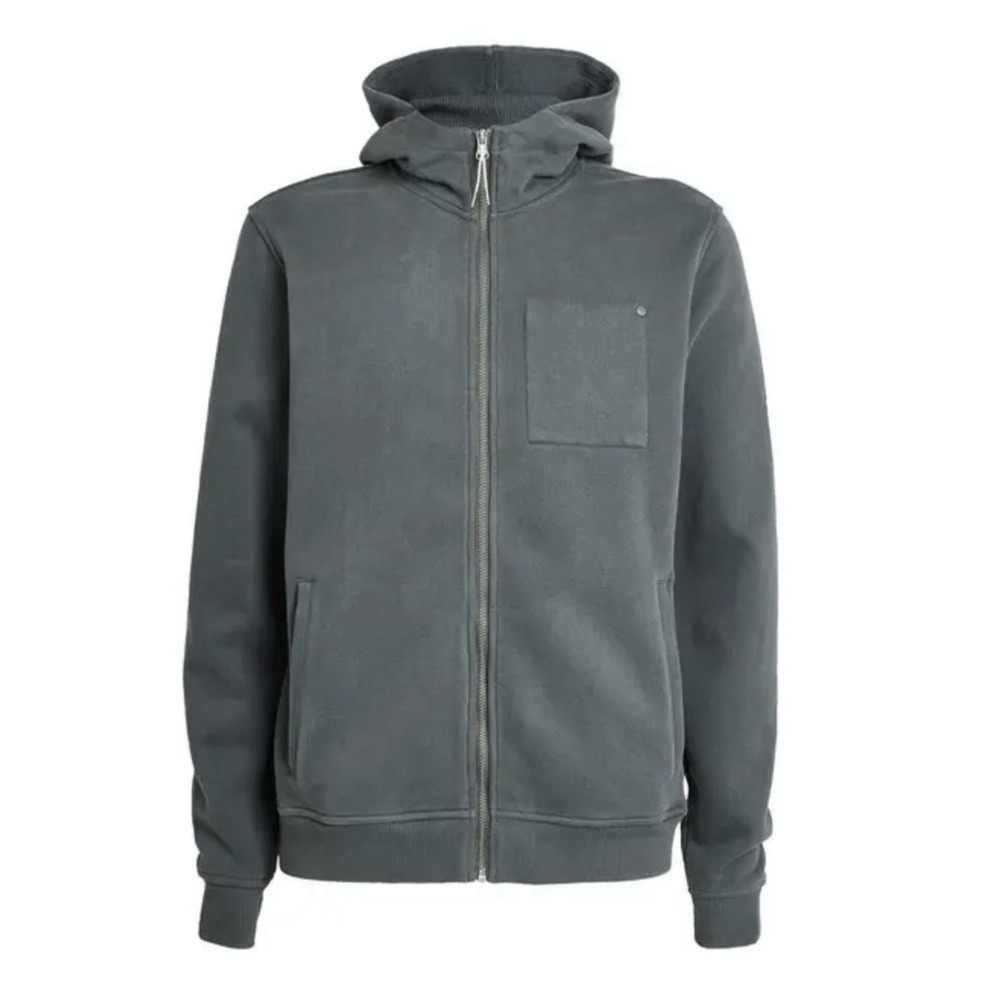 Vuori Seaside Hoodie in a grey Olive Size Small Full Zip